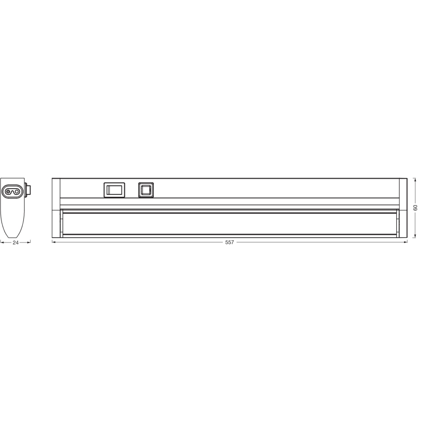 Osram - LED Stmívatelné podlinkové svítidlo LINEAR TURN LED/10W/230V 3000/4000/6500K 55 cm bílá