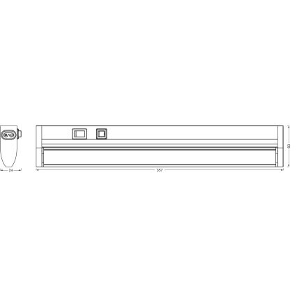 Osram - LED Stmívatelné podlinkové svítidlo LINEAR TURN LED/6W/230V 3000/4000/6500K 35 cm bílá