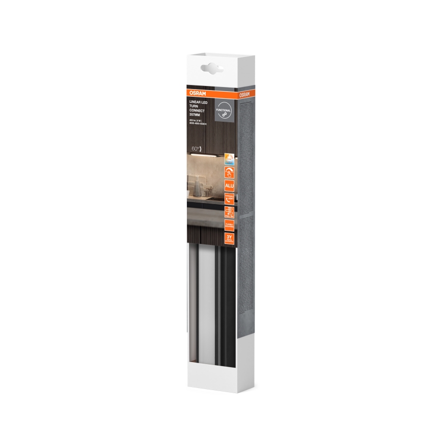 Osram - LED Stmívatelné podlinkové svítidlo LINEAR TURN LED/6W/230V 3000/4000/6500K 35 cm černá