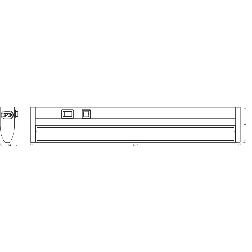 Osram - LED Stmívatelné podlinkové svítidlo LINEAR TURN LED/6W/230V 3000/4000/6500K 35 cm černá