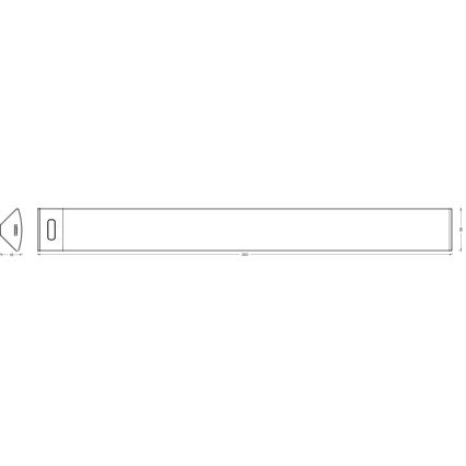 Osram - LED Stmívatelné podlinkové svítidlo se senzorem pohybu LINEAR ANGLE LED/5W/230V 3000/4000/6500K 35 cm bílá