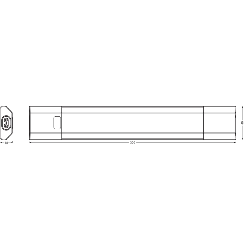 Osram - LED Stmívatelné podlinkové svítidlo se senzorem pohybu LINEAR EDGE LED/4W/230V 3000/4000/6500K 30 cm černá
