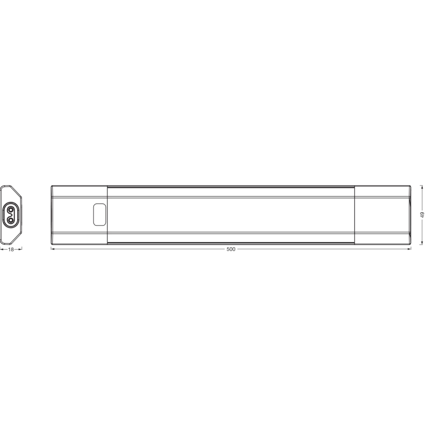 Osram - LED Stmívatelné podlinkové svítidlo se senzorem pohybu LINEAR EDGE LED/8W/230V 3000/4000/6500K 50 cm černá