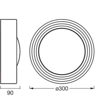 Osram - LED Stmívatelné stropní svítidlo ORBIS CONCRETE LED/13W/230V pr. 30 cm hnědá/beton