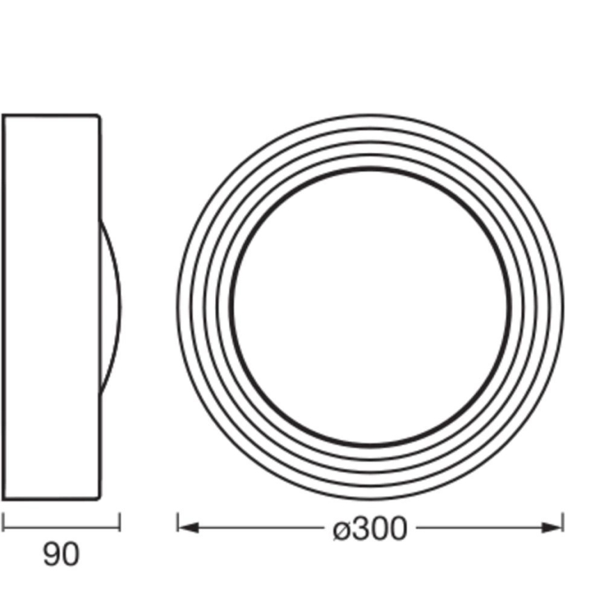 Osram - LED Stmívatelné stropní svítidlo ORBIS CONCRETE LED/13W/230V pr. 30 cm hnědá/beton