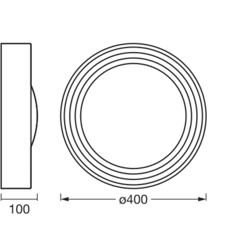 Osram - LED Stmívatelné stropní svítidlo ORBIS CONCRETE LED/18W/230V pr. 40 cm šedá/beton