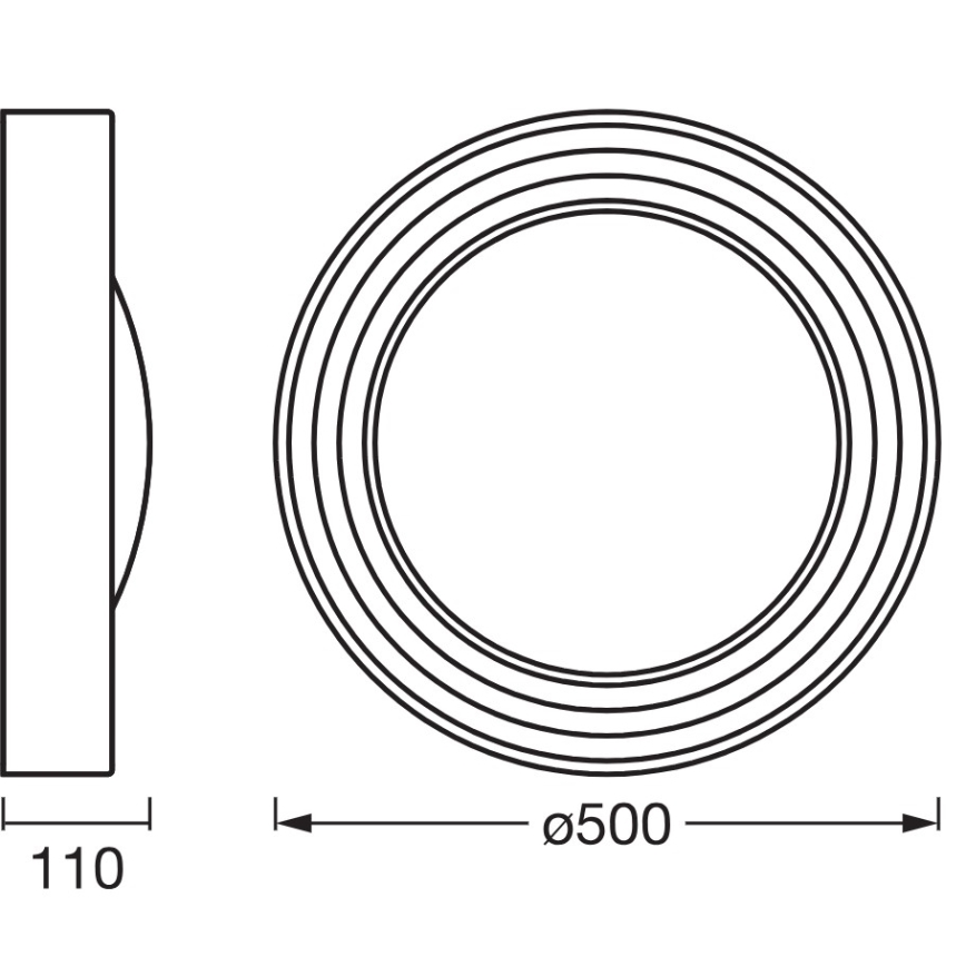 Osram - LED Stmívatelné stropní svítidlo ORBIS CONCRETE LED/24,5W/230V pr. 50 cm hnědá/beton