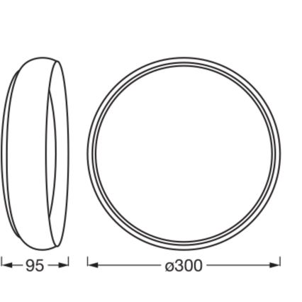 Osram - LED Stmívatelné stropní svítidlo ORBIS LIVIA LED/16W/230V pr. 30 cm antracit/hnědá