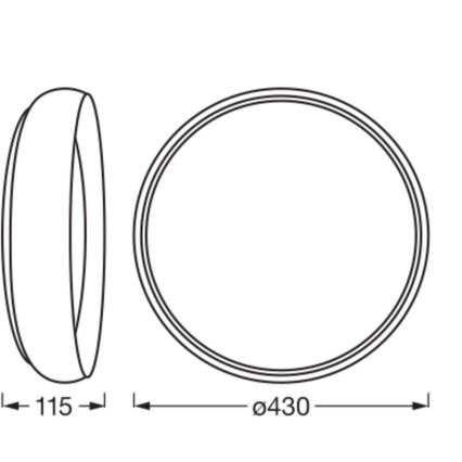 Osram - LED Stmívatelné stropní svítidlo ORBIS LIVIA LED/24W/230V pr. 43 cm bílá/hnědá