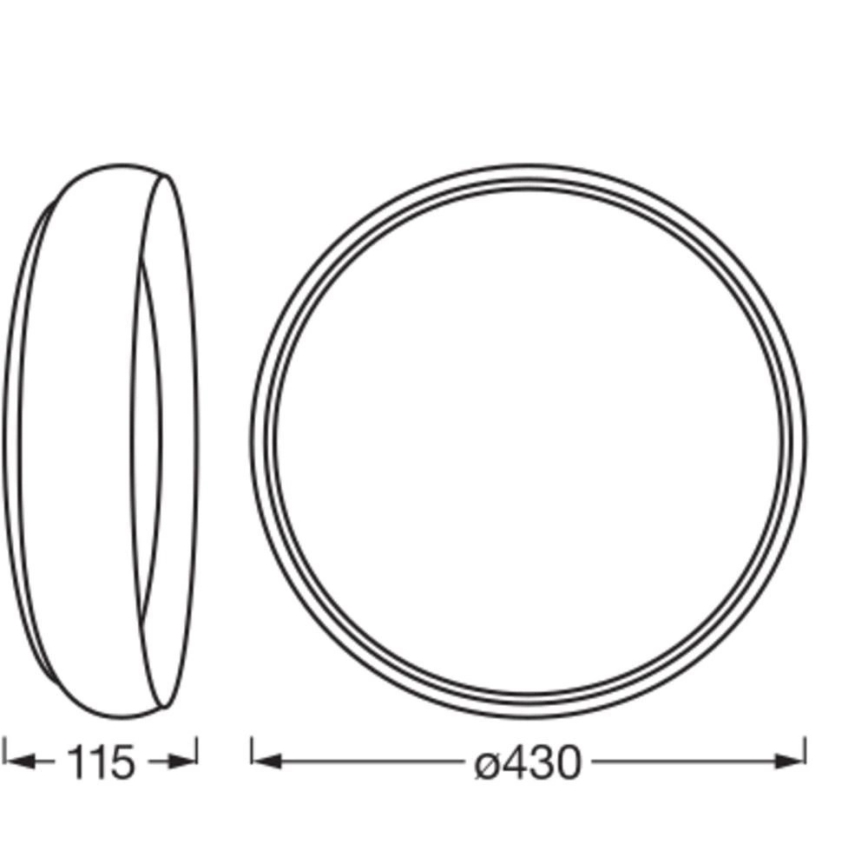 Osram - LED Stmívatelné stropní svítidlo ORBIS LIVIA LED/24W/230V pr. 43 cm bílá/hnědá