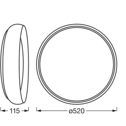 Osram - LED Stmívatelné stropní svítidlo ORBIS LIVIA LED/36W/230V pr. 52 cm bílá/hnědá