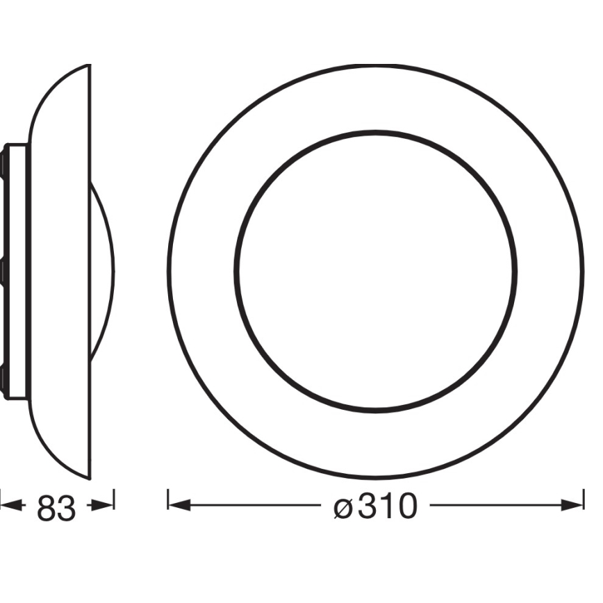 Osram - LED Stmívatelné stropní svítidlo ORBIS PLATE LED/19W/230V pr. 31 cm zelená/černá