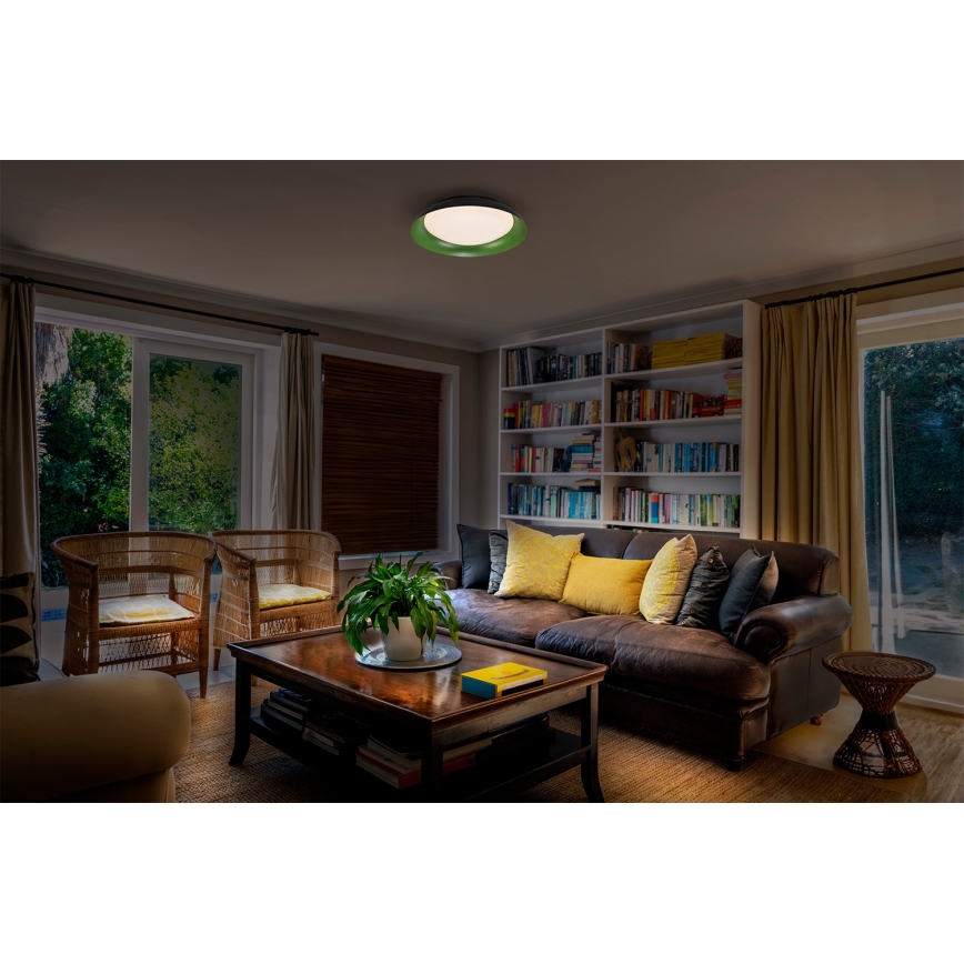 Osram - LED Stmívatelné stropní svítidlo ORBIS PLATE LED/35W/230V pr. 43 cm zelená/černá