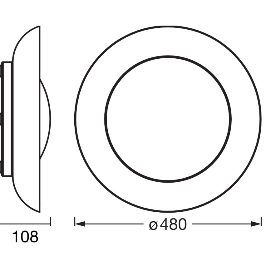 Osram - LED Stmívatelné stropní svítidlo ORBIS PLATE LED/45W/230V pr. 48 cm zelená/černá