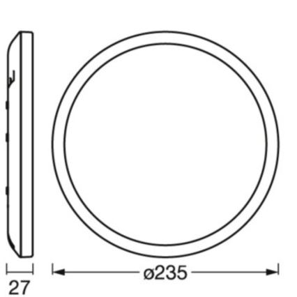 Osram - LED Stmívatelné stropní svítidlo ORBIS ULTRA SLIM LED/15W/230V 3000K pr. 23,5 cm černá