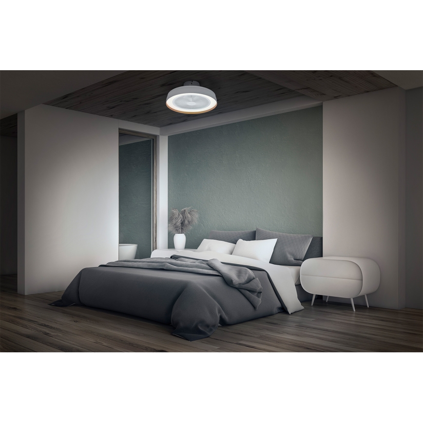 Osram - LED Stmívatelné stropní svítidlo s ventilátorem CEILING FAN LED/49W/230V 2700-6500K bílá/zlatá + dálkové ovládání