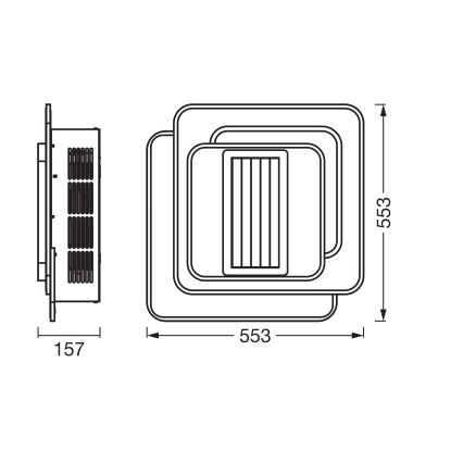 Osram - LED Stmívatelné stropní svítidlo s ventilátorem CEILING FAN LED/55W/230V 3000-6500K bílá + dálkové ovládání