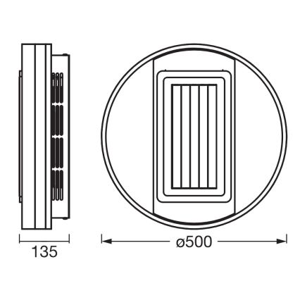 Osram - LED Stmívatelné stropní svítidlo s ventilátorem CEILING FAN LED/55W/230V 3000-6500K bílá + dálkové ovládání