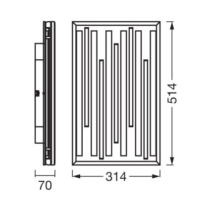 Osram - LED Stmívatelné stropní svítidlo ORBIS ACOUSTIC LED/30W/230V 51x31 cm borovice
