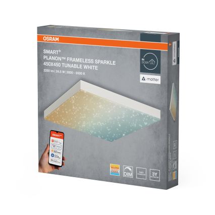 Osram - LED Stmívatelné stropní svítidlo SMART+ FRAMELESS LED/24,5W/230V 3000-6500K 45x45 cm Wi-Fi