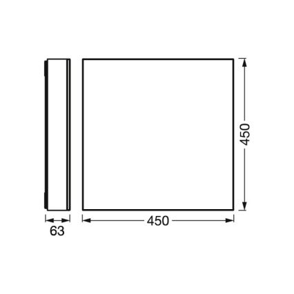 Osram - LED Stmívatelné stropní svítidlo SMART+ FRAMELESS LED/24,5W/230V 3000-6500K 45x45 cm Wi-Fi
