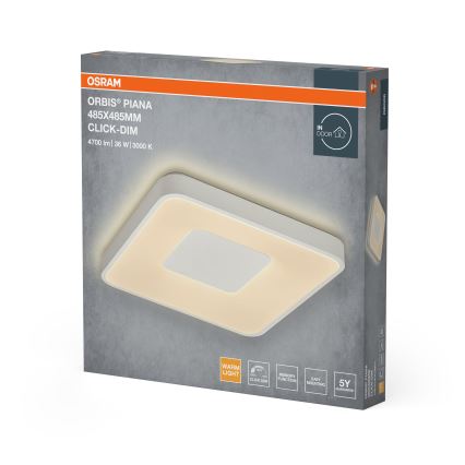 Osram - LED Stmívatelné stropní svítidlo ORBIS PIANA LED/36W/230V 48,5x48,5 cm bílá