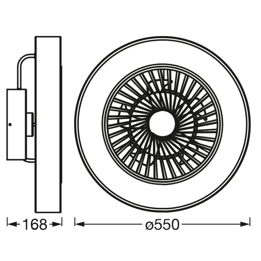 Osram - LED Stmívatelné stropní svítidlo s ventilátorem SMART+ LED/78W/230V 3000-6500K Wi-Fi + dálkové ovládání