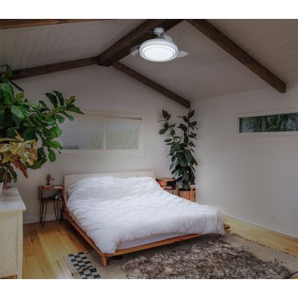 Osram - LED Stmívatelné stropní svítidlo s ventilátorem PONIENTE LED/36W/230V 3000/4000/6500K + dálkové ovládání