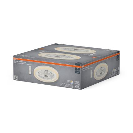 Osram - LED Stmívatelné stropní svítidlo s ventilátorem SOLANO LED/26W/230V 3000/4000/6500K + dálkové ovládání