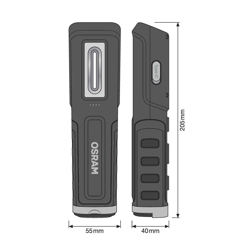 Osram - LED Stmívatelná nabíjecí svítilna LEDINSPECT WIRE-FREE PRO 600 LED/5W/3,7V IP54