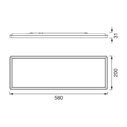 Osram - LED Stmívatelné koupelnové stropní svítidlo PLANON EASYFIX LED/24W/230V 2600-6000K 20x58 cm IP54 bílá + dálkové ovládání