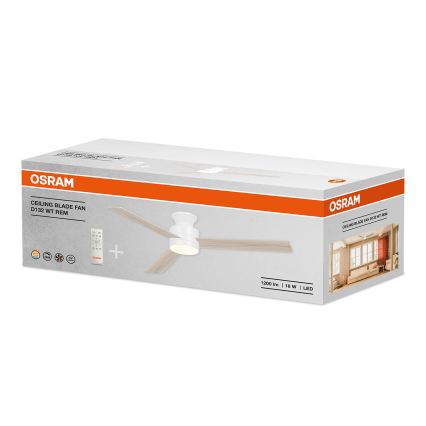 Osram - LED Stmívat. stropní ventilátor BLADE LED/18W/230V 3000/4000/6000K + DO