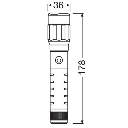 Osram - LED Stmívatelná nabíjecí svítilna LEDINSPECT PRO TORCH 800 LED/8W/3,7V 2200 mAh IP44