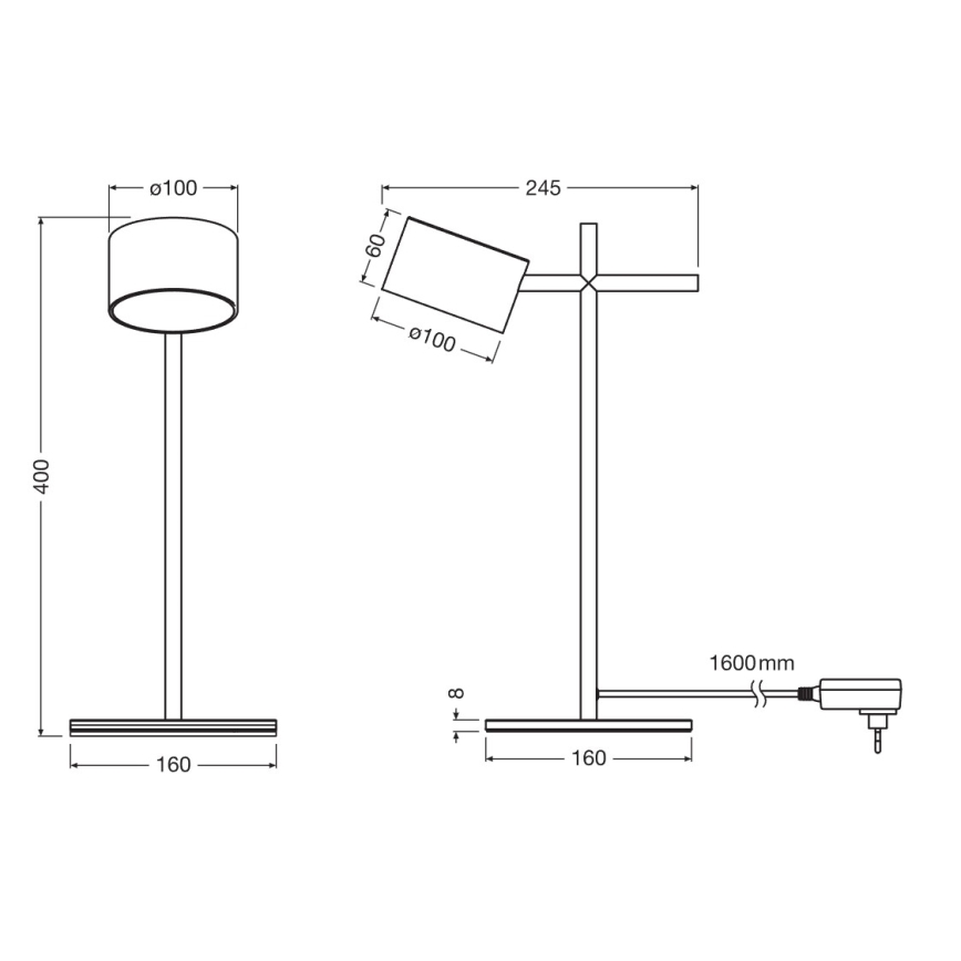 Osram - LED Stmívatelná dotyková stolní lampa DECOR KYOTO LED/12W/230V CRI 90 černá