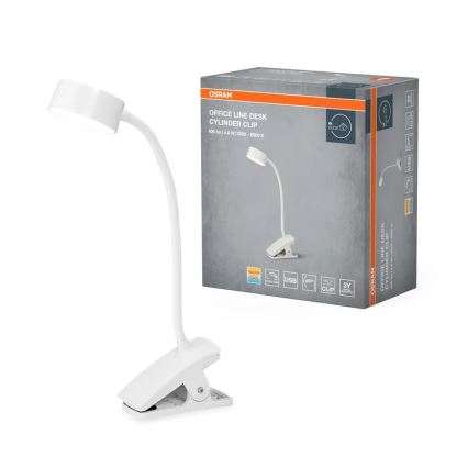 Osram - LED Stmívatelná stolní lampa s klipem OFFICE LINE LED/4,8W/230V 3000/4000/6500K bílá