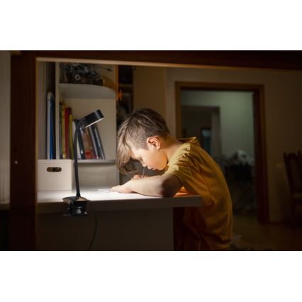 Osram - LED Stmívatelná stolní lampa s klipem OFFICE LINE LED/4,8W/230V 3000/4000/6500K černá