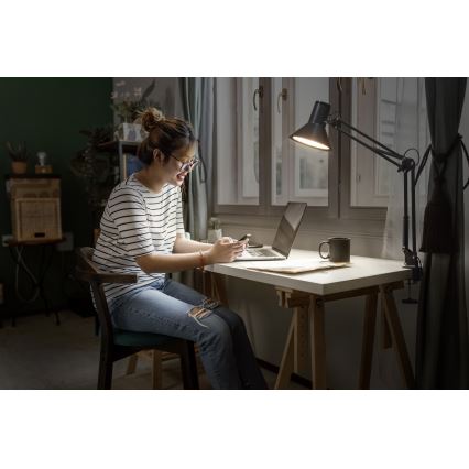 Osram - LED Stmívatelná stolní lampa s klipem OFFICE LINE LED/9W/230V 3000K černá
