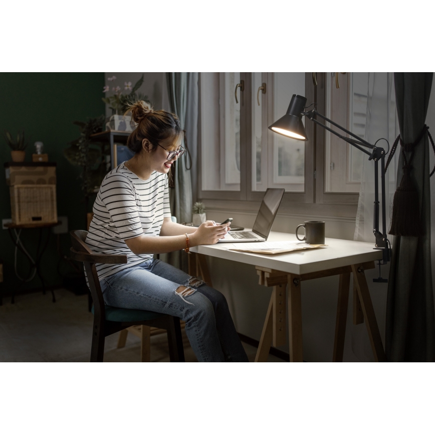 Osram - LED Stmívatelná stolní lampa s klipem OFFICE LINE LED/9W/230V 3000K černá