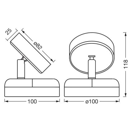 Osram - LED Stmívatelné nabíjecí dotykové nástěnné svítidlo NIGHTLUX LED/1,8W/5V černá