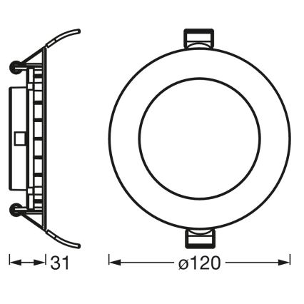 Osram - LED Stmívatelné podhledové svítidlo SMART+ DOWNLIGHT LED/8W/230V 3000-6500K Wi-Fi