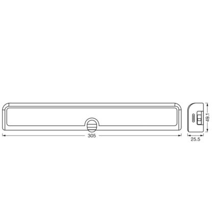 Osram - LED Stmívatelné podlinkové svítidlo se senzorem pohybu a soumraku LINEAR LED/3,8W/5V 3000K 30 cm bílá