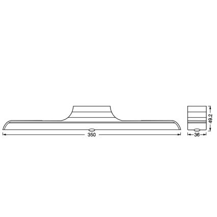 Osram - LED Stmívatelné podlinkové svítidlo se senzorem pohybu a soumraku LINEAR LED/5W/3,7V 2200 mAh 3000K 35 cm bílá