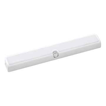 Osram - LED Stmívatelné podlinkové svítidlo se senzorem pohybu a soumraku LINEAR LED/3,8W/5V/3xAA 3000K 30 cm bílá