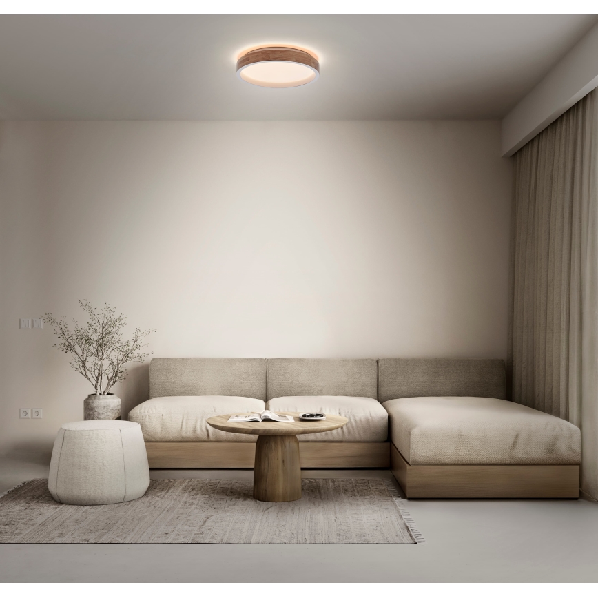 Osram - LED Stmívatelné stropní svítidlo MARIANO LED/16W/230V pr. 31 cm dub/bílá