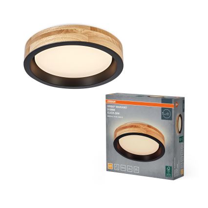 Osram - LED Stmívatelné stropní svítidlo MARIANO LED/16W/230V pr. 31 cm dub/černá