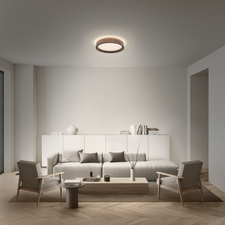 Osram - LED Stmívatelné stropní svítidlo MARIANO LED/24W/230V pr. 41 cm dub/černá