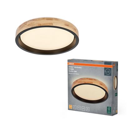 Osram - LED Stmívatelné stropní svítidlo MARIANO LED/24W/230V pr. 41 cm dub/černá