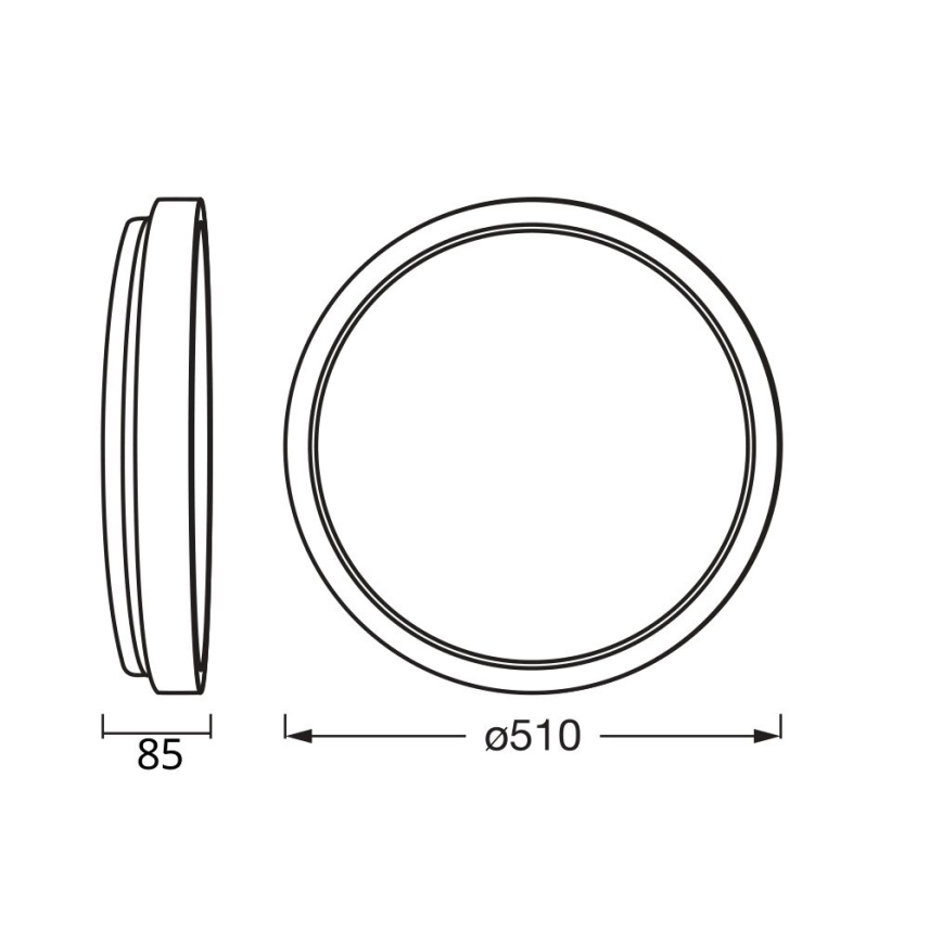 Osram - LED Stmívatelné stropní svítidlo MARIANO LED/36W/230V pr. 51 cm dub/bílá