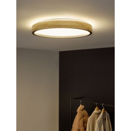 Osram - LED Stmívatelné stropní svítidlo MARIANO LED/36W/230V pr. 51 cm dub/černá