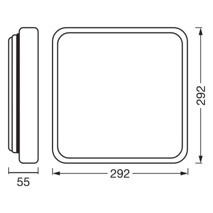 Osram - LED Stmívatelné stropní svítidlo ORBIS ALICIA LED/16W/230V 29,2x29,2 cm béžová